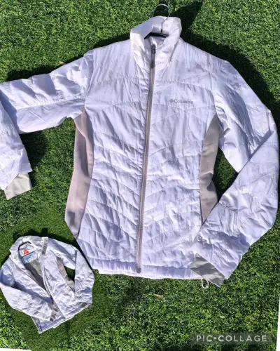 Chaqueta Columbia blanca para mujer - miniatura 1