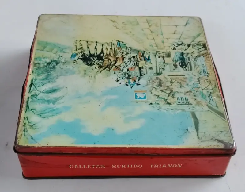 Lata Vintage Galletas Surtido Trianon Hucke - 3