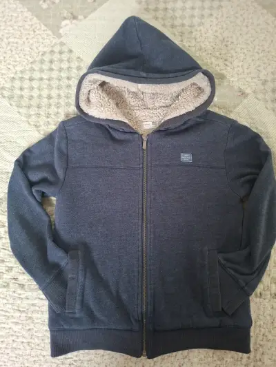 Chaqueta con capucha para niño Colloky azul - miniatura 1