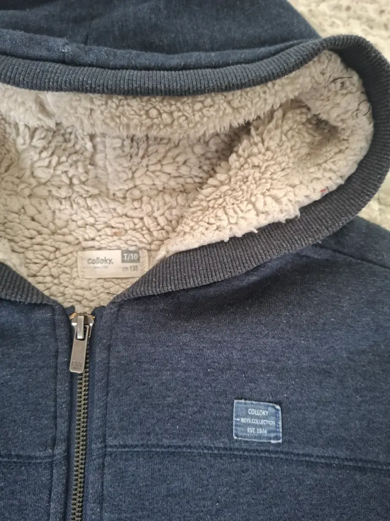 Chaqueta con capucha para niño Colloky azul - 3