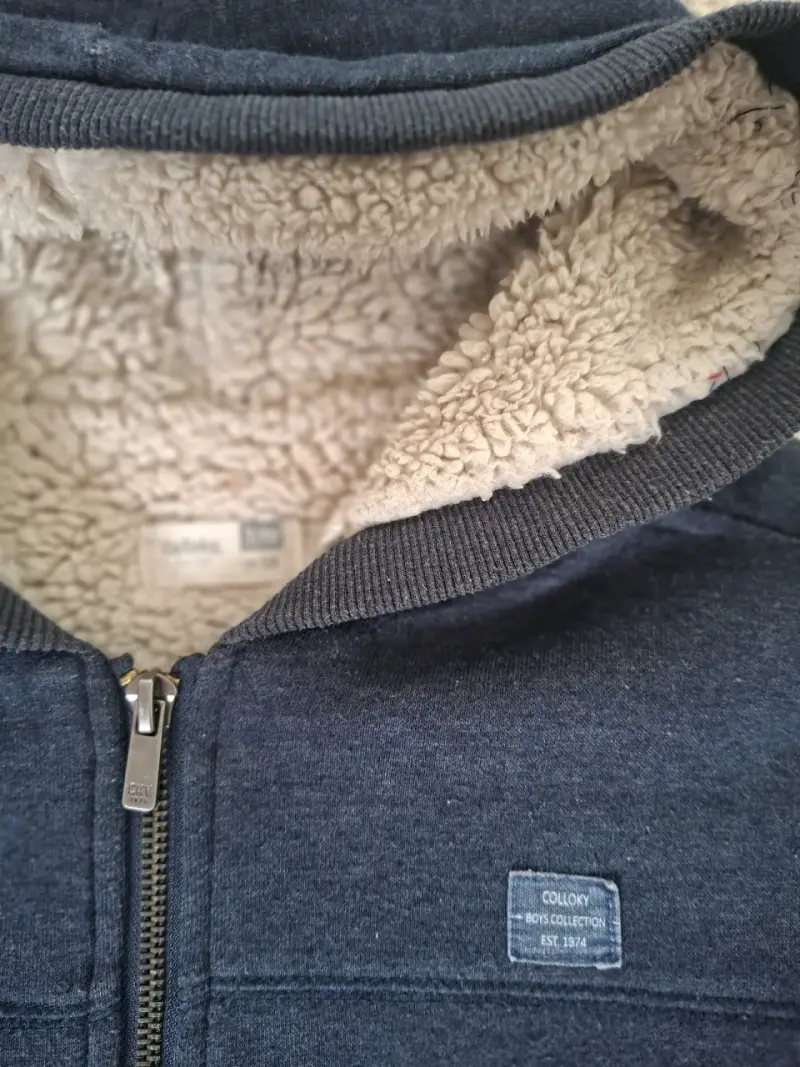 Chaqueta con capucha para niño Colloky azul - 4
