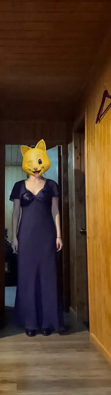 Vestido largo morado talla 40 - miniatura 1