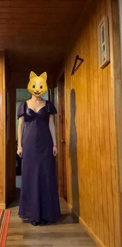 Vestido largo morado talla 40 - miniatura 2