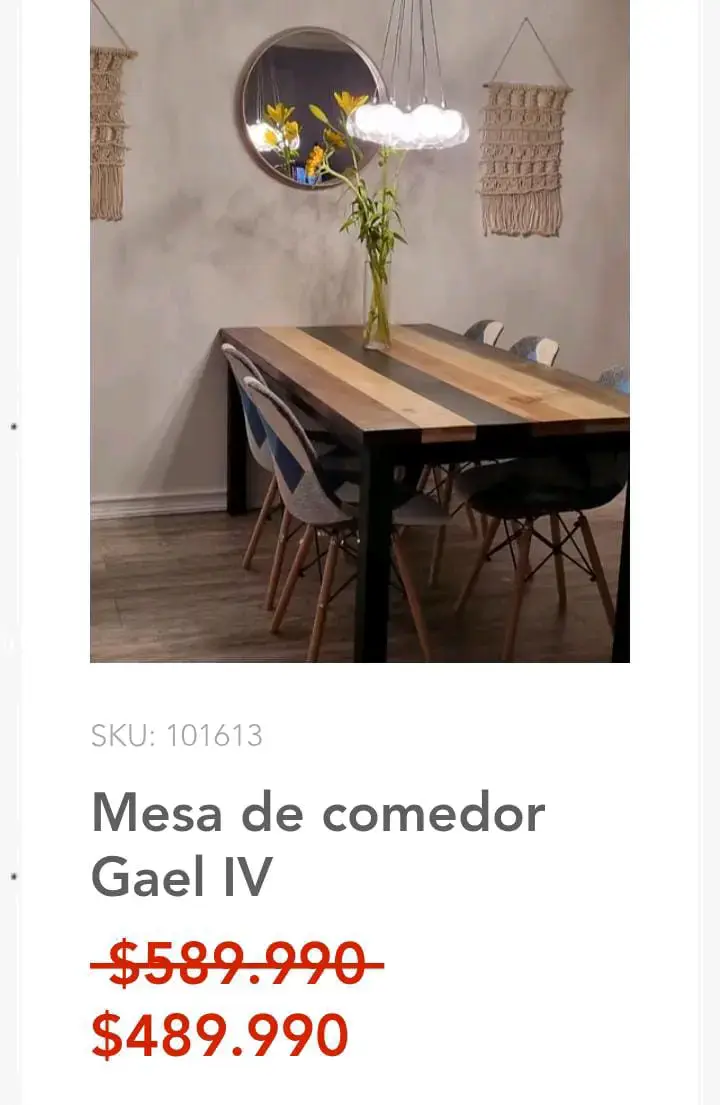 Mesa de comedor Gael IV moderna