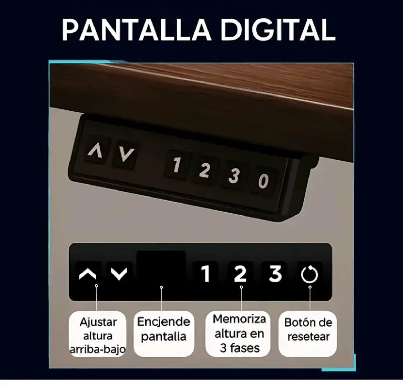 Escritorio ajustable con pantalla digital - 2