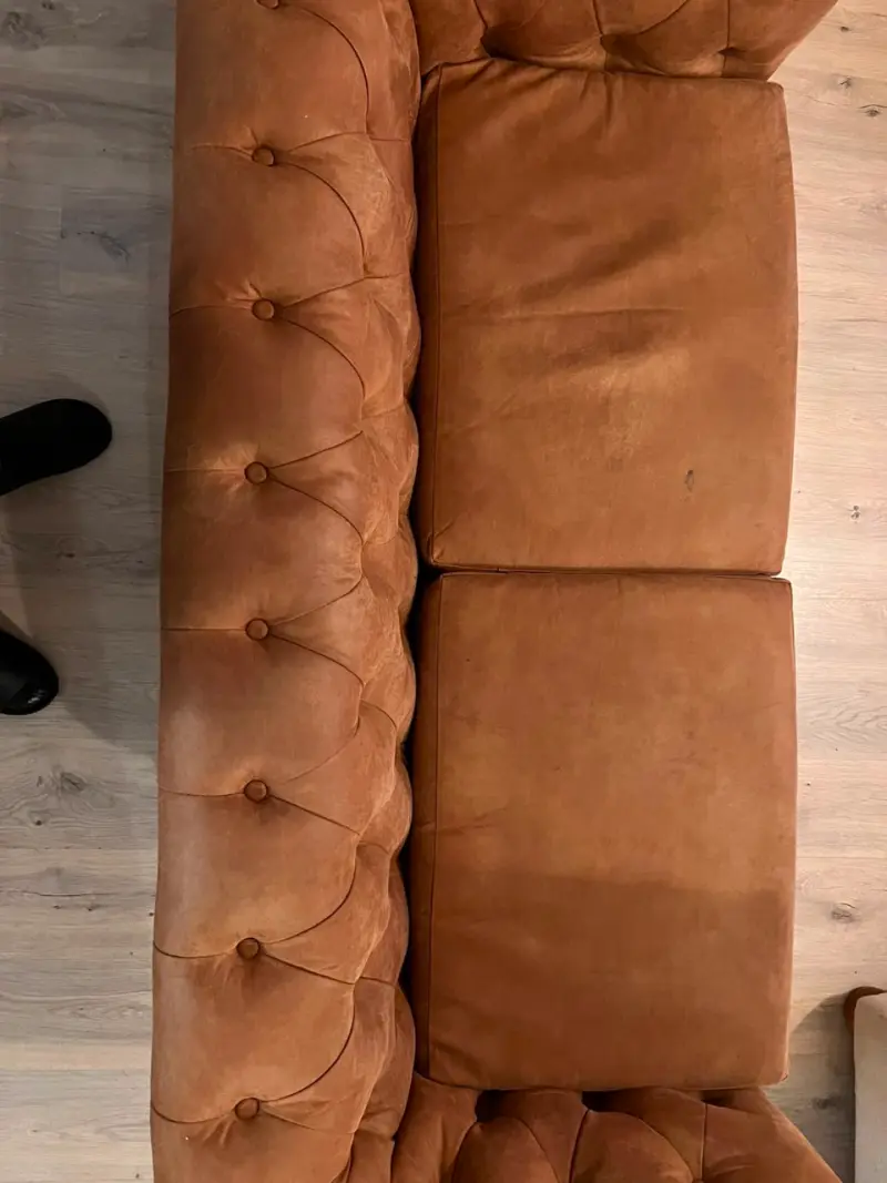 Sofá Chesterfield de Cuero Marrón - 2