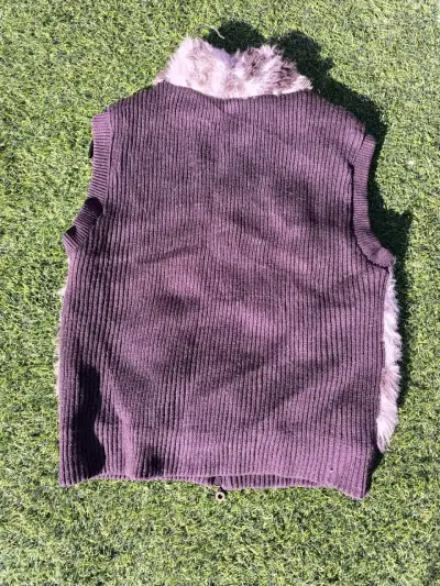 Chaleco de lana con piel sintética talla L/XL - miniatura 2