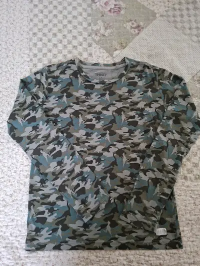 Polera manga larga camuflaje para niño Tribu - miniatura 1