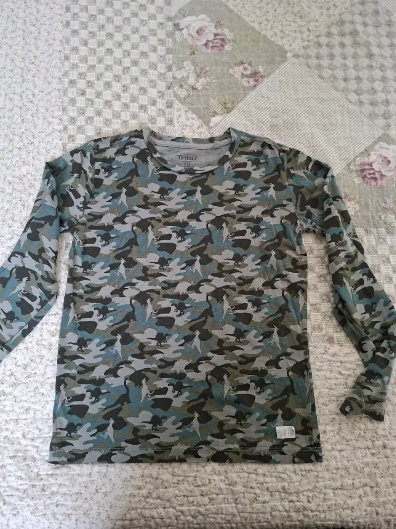 Polera manga larga camuflaje para niño Tribu - 2