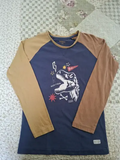 Polera manga larga niño Tribu diseño dinosaurio - miniatura 1