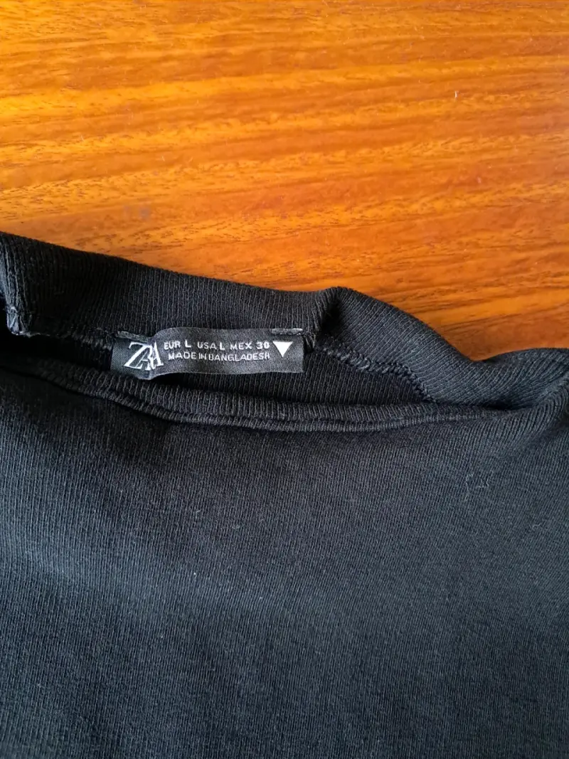 Blusa negra sin mangas Zara talla L - 6