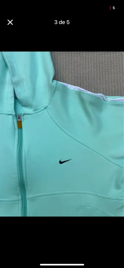 Polerón con capucha Nike verde menta - miniatura 3