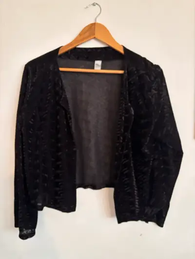 Chaqueta de terciopelo negra Angela Marinne - miniatura 1