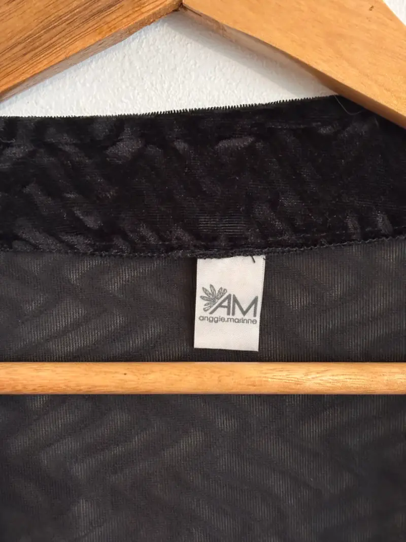 Chaqueta de terciopelo negra Angela Marinne - 2