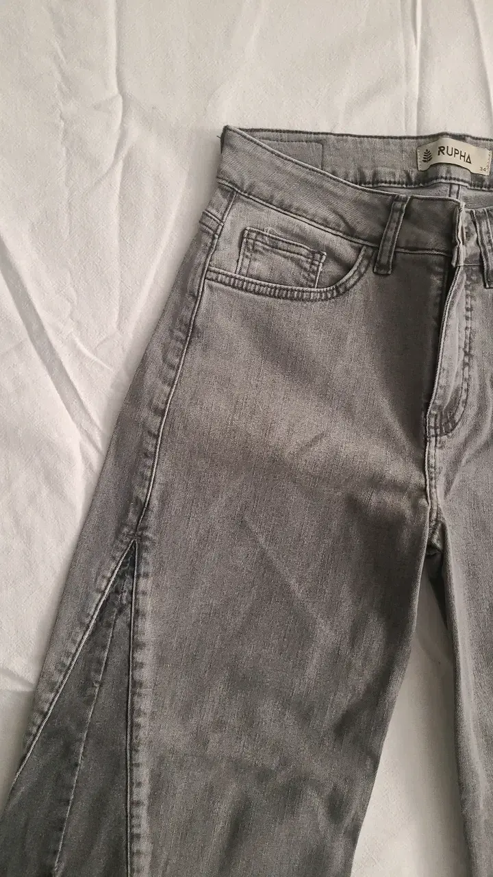 Jeans grises de mezclilla Rupha para mujer - 3