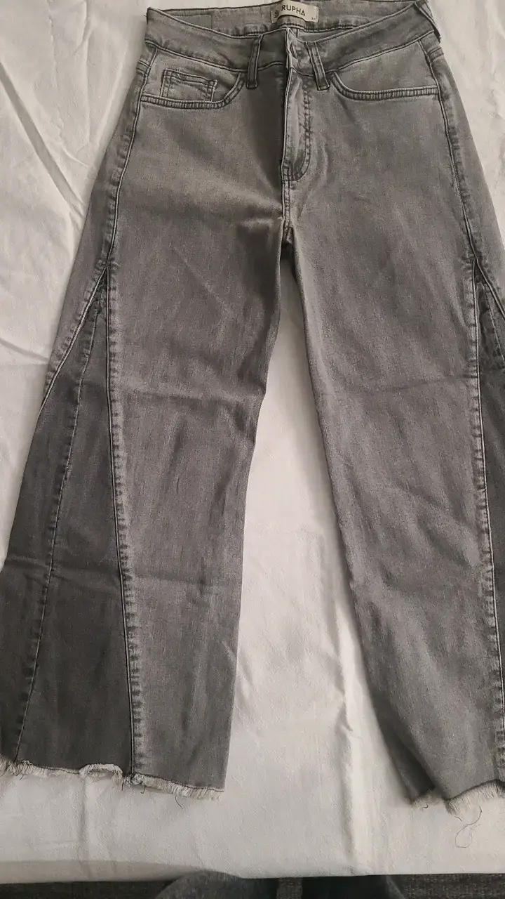 Jeans grises de mezclilla Rupha para mujer - 4