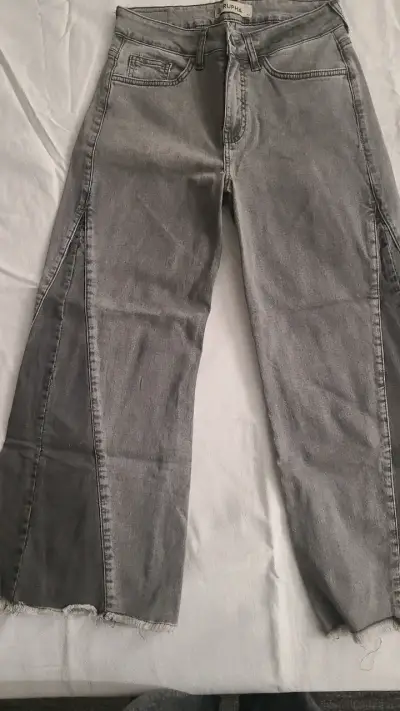 Jeans grises de mezclilla Rupha para mujer - miniatura 4