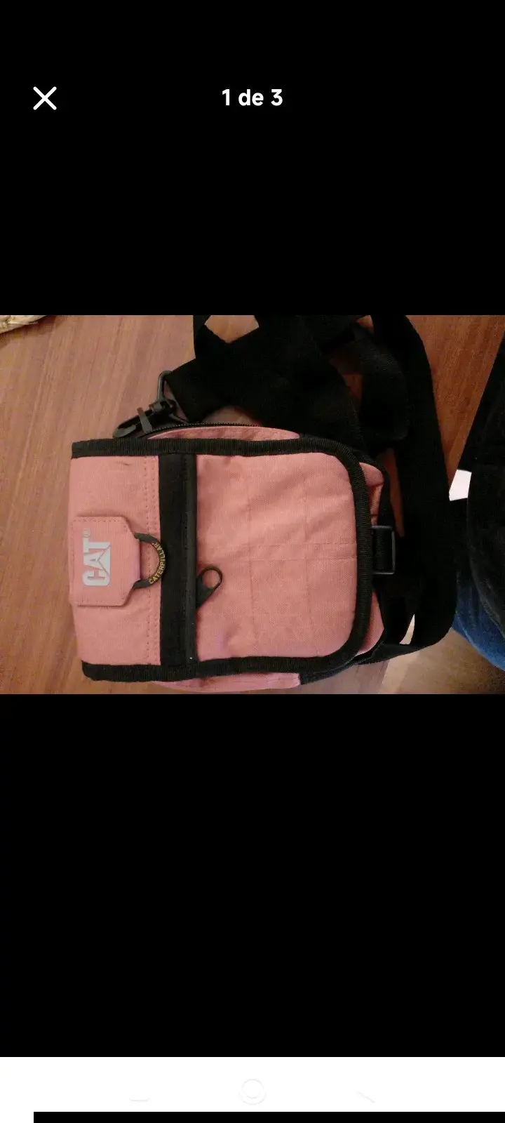 Bolso bandolera CAT burdeo con correa ajustable