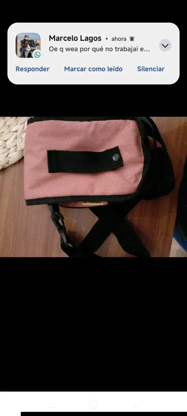 Bolso bandolera CAT burdeo con correa ajustable - 3
