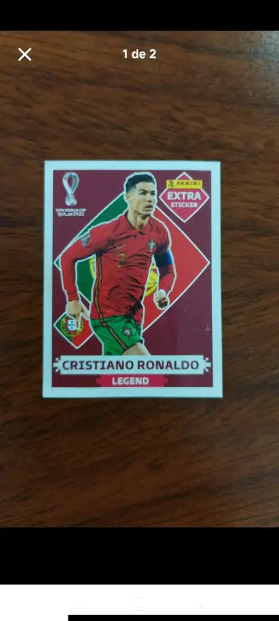 Lámina Panini Cristiano Ronaldo Legend Mundial 2022 - miniatura 1