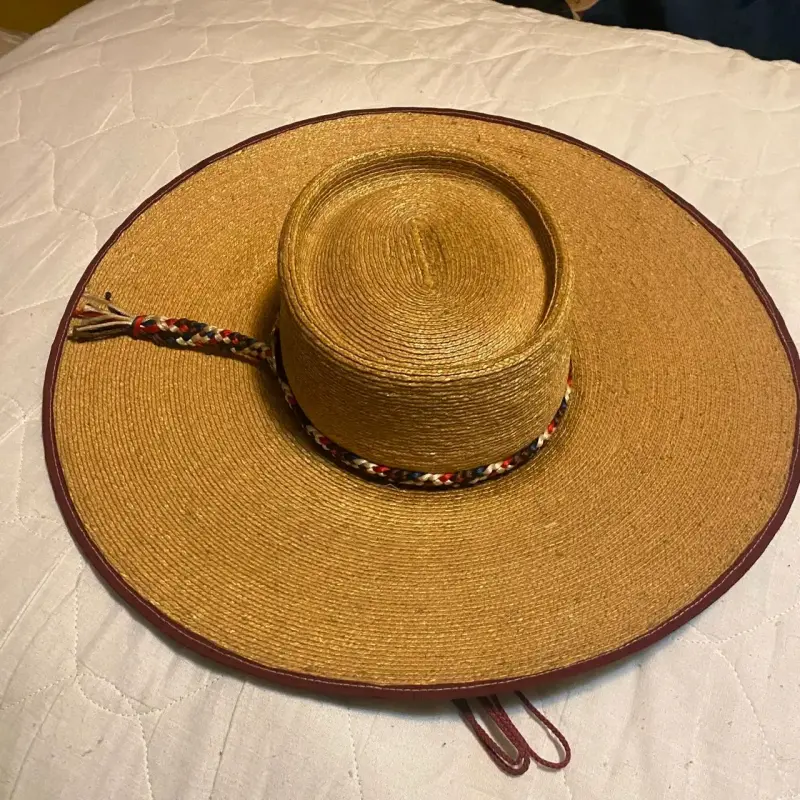 Sombrero huaso de paja con cinta trenzada - 2