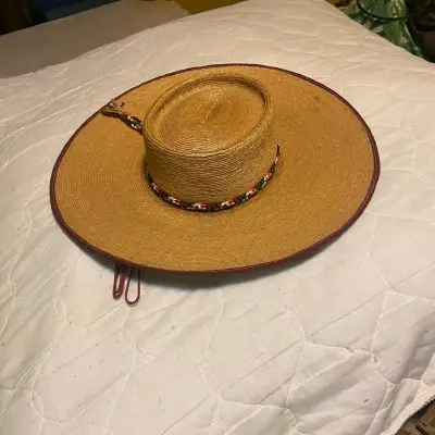 Sombrero huaso de paja con cinta trenzada - miniatura 3