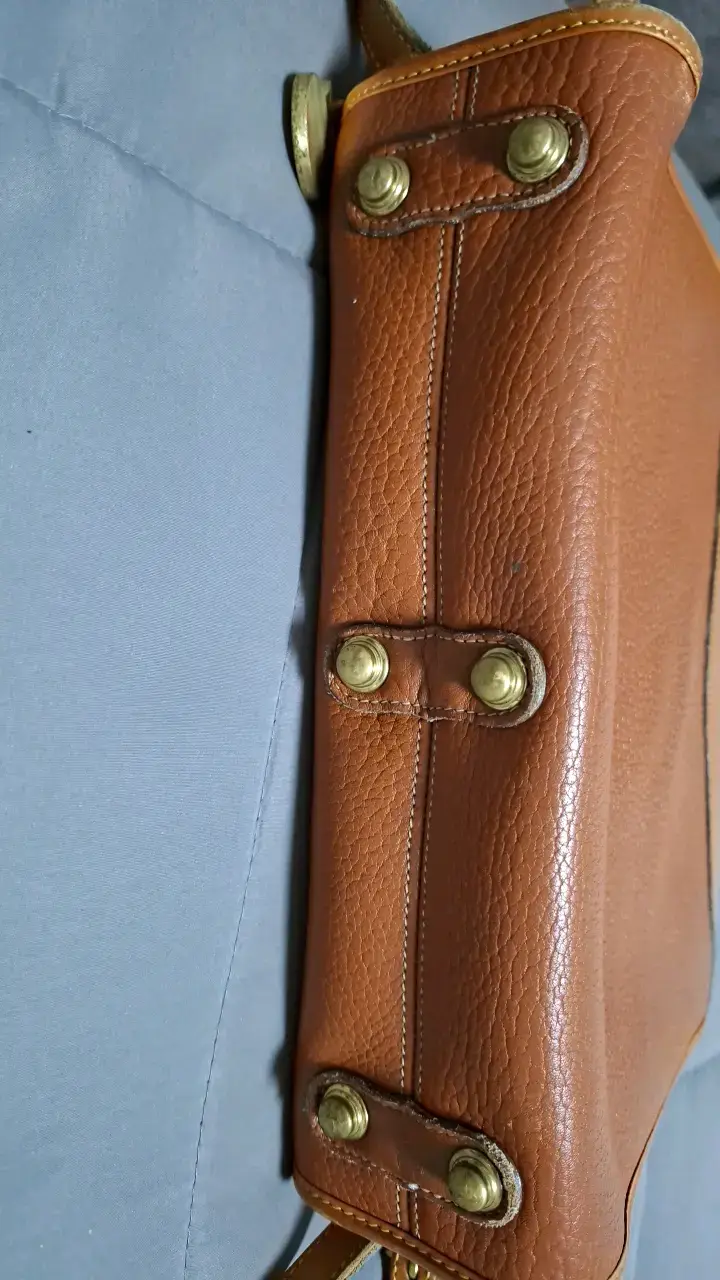 Bolso de cuero marrón estilo vintage - 3