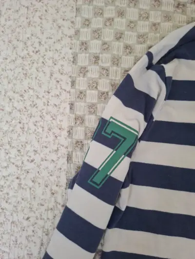Polera de rayas azul y blanca Tribu para hombre - miniatura 4