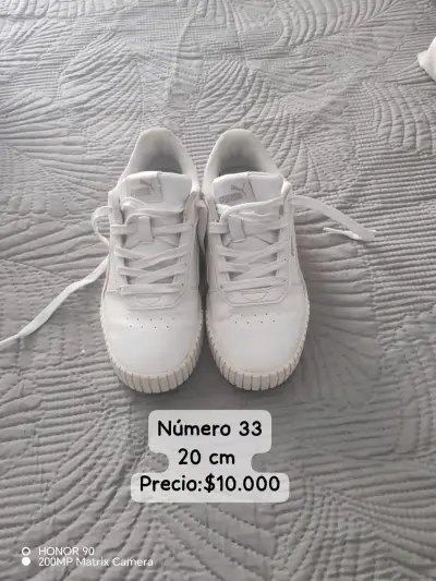 Zapatillas blancas Puma para niños talla 33 - miniatura 1