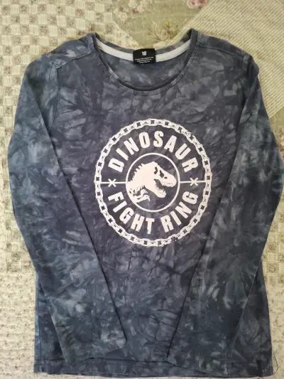 Polera manga larga Dinosaur Fight Ring para niños - miniatura 1
