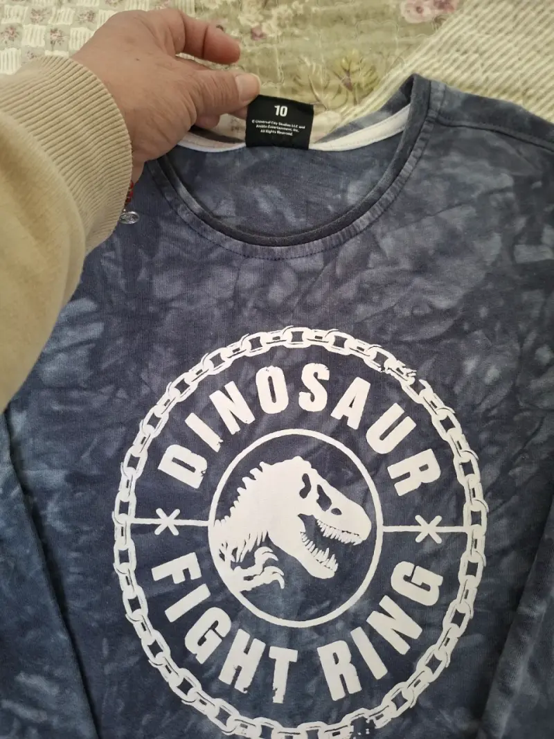 Polera manga larga Dinosaur Fight Ring para niños - 3
