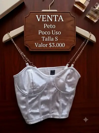 Vestido floral blanco y negro talla S - miniatura 4