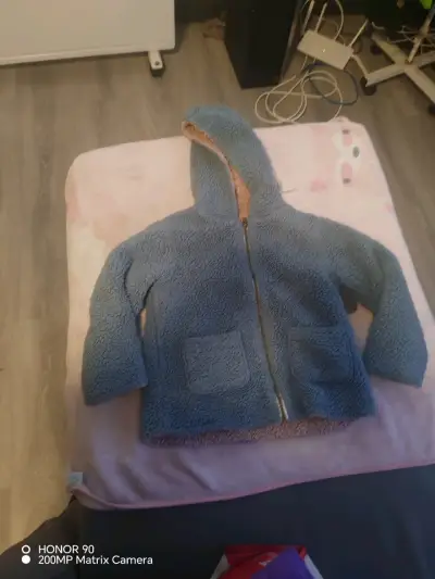 Chaqueta de lana con capucha para niños - miniatura 1