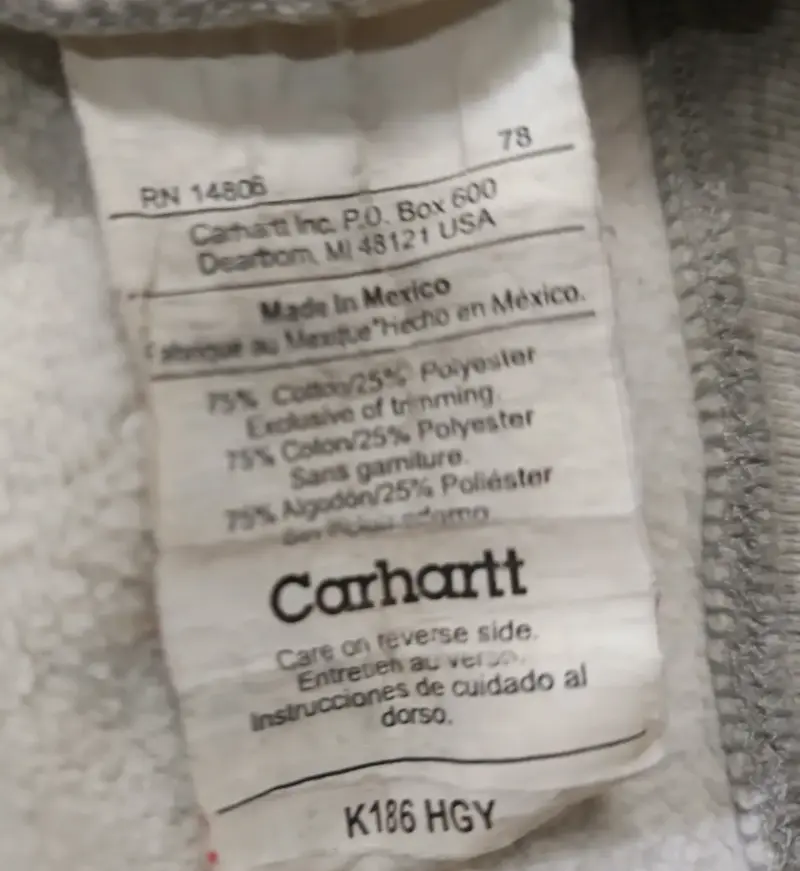 Polerón gris Carhartt talla XL - 4