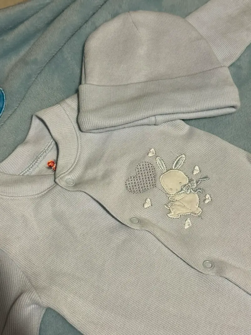 Enterito y gorro bebé 100% algodón - 2