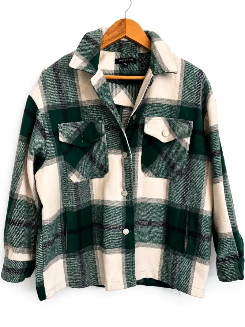 Camisa de franela a cuadros  mujer
