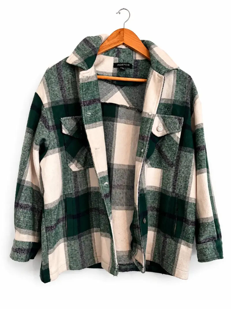 Camisa de franela a cuadros  mujer - 2