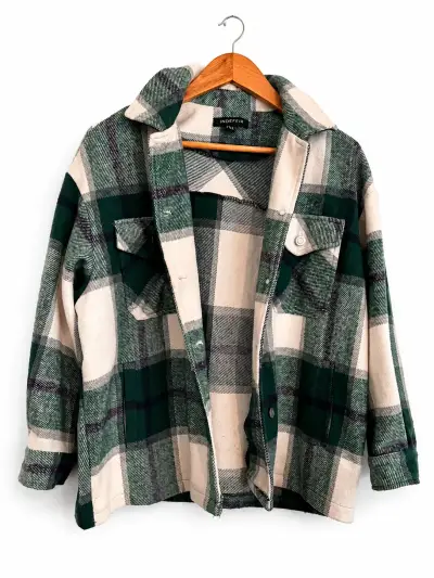 Camisa de franela a cuadros  mujer - miniatura 2