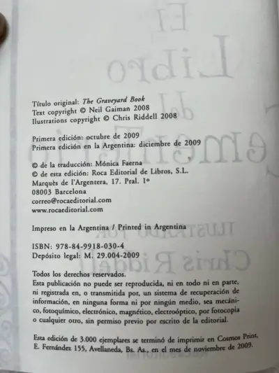 Libro 'El Libro del Cementerio' de Neil Gaiman - miniatura 4