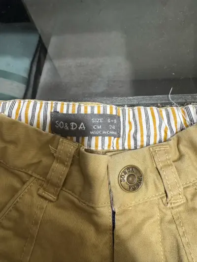 Pantalón tela  beige para niño - miniatura 1