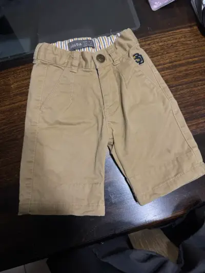 Pantalón tela  beige para niño - miniatura 3