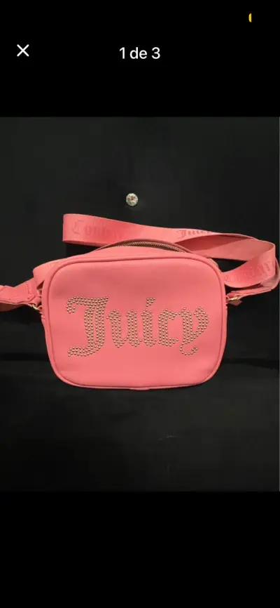 Riñonera Juicy Couture rosa con detalles brillantes - miniatura 1