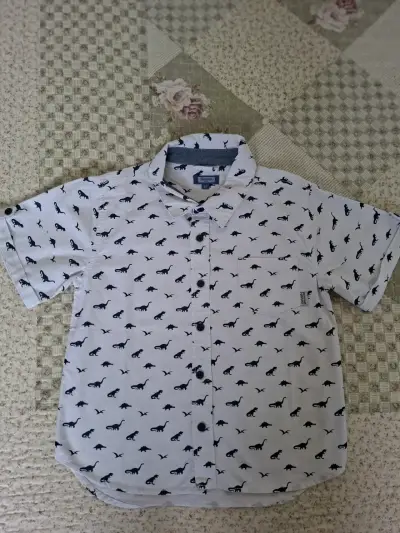 Camisa infantil con estampado de dinosaurios - miniatura 1