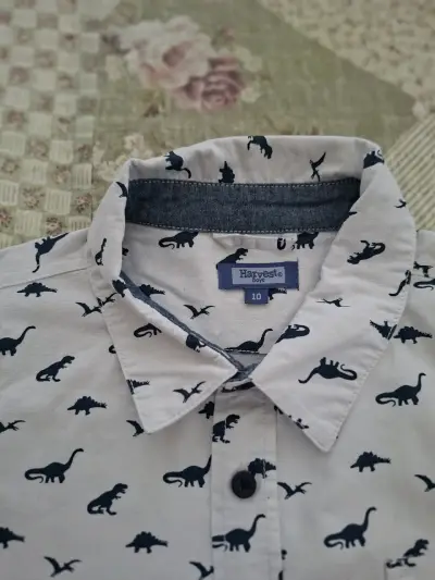 Camisa infantil con estampado de dinosaurios - miniatura 4