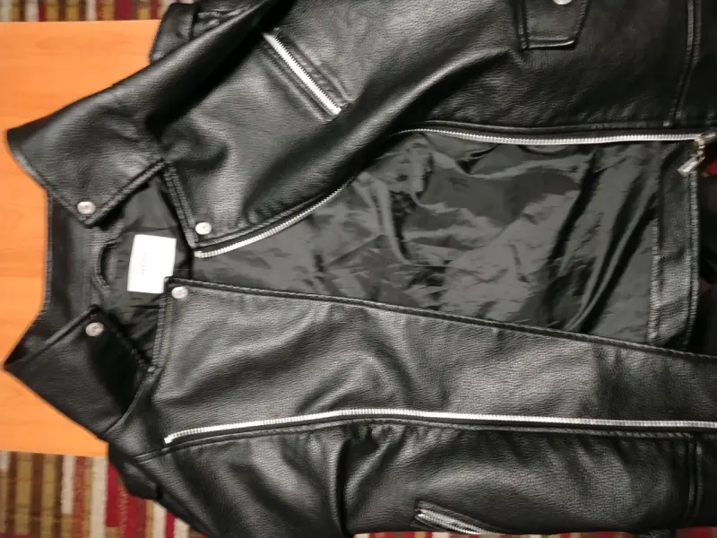 Chaqueta cuerina negra Sybilla 2XL - 2