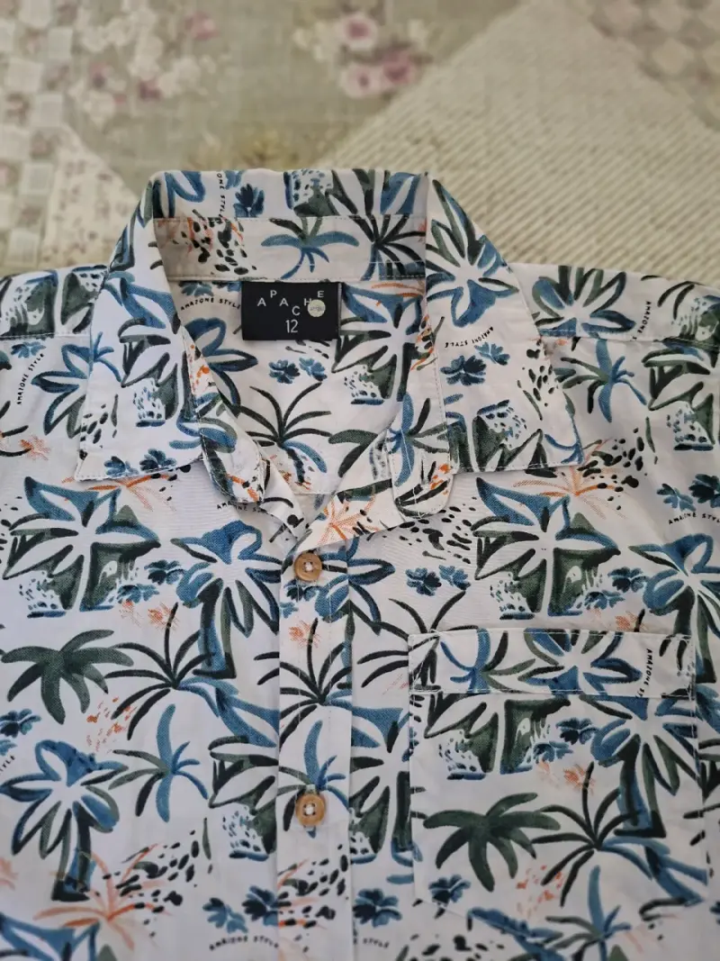 Camisa hawaiana estampada para niño - 4