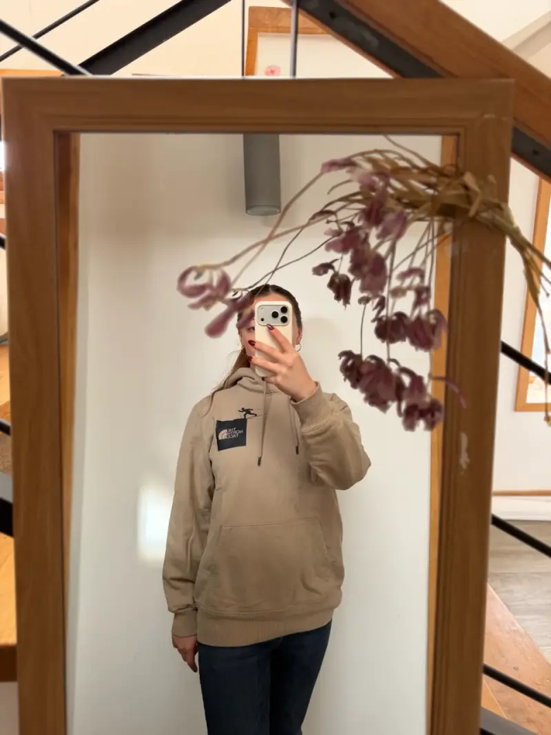 Polerón beige con capucha The North Face Unisex - 3