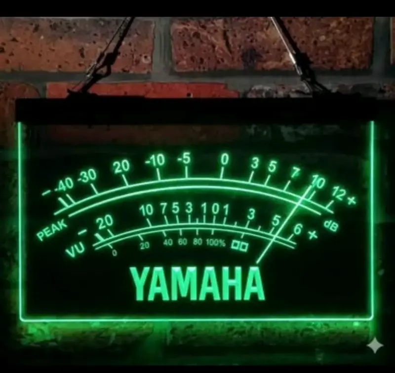 Letrero luminoso Yamaha con diseño VU - 1