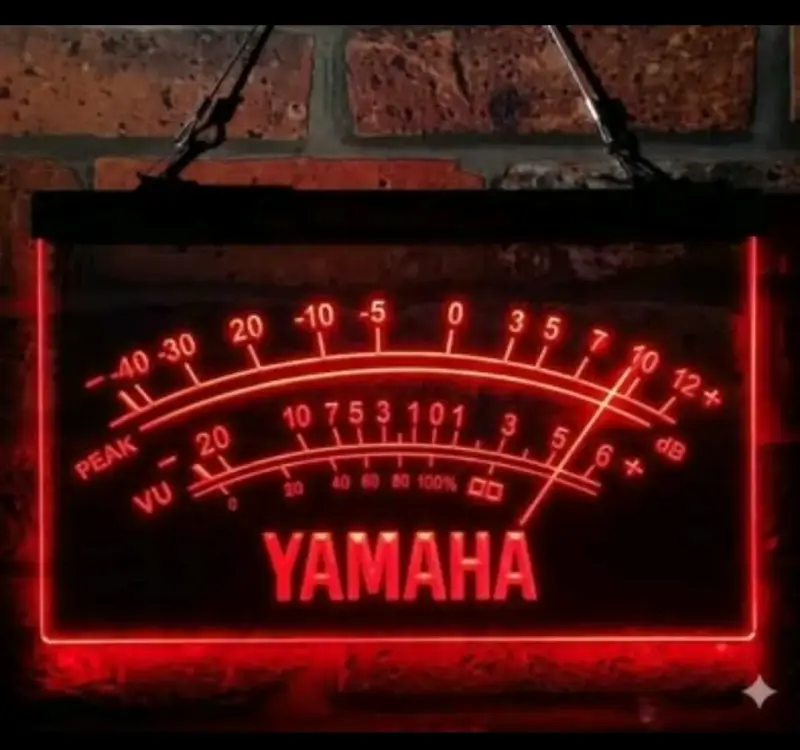 Letrero luminoso Yamaha con diseño VU - 3