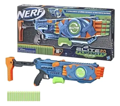 Lanzador Nerf Elite 2.0 Flipshots Flip-16 con 16 dardos - miniatura 1